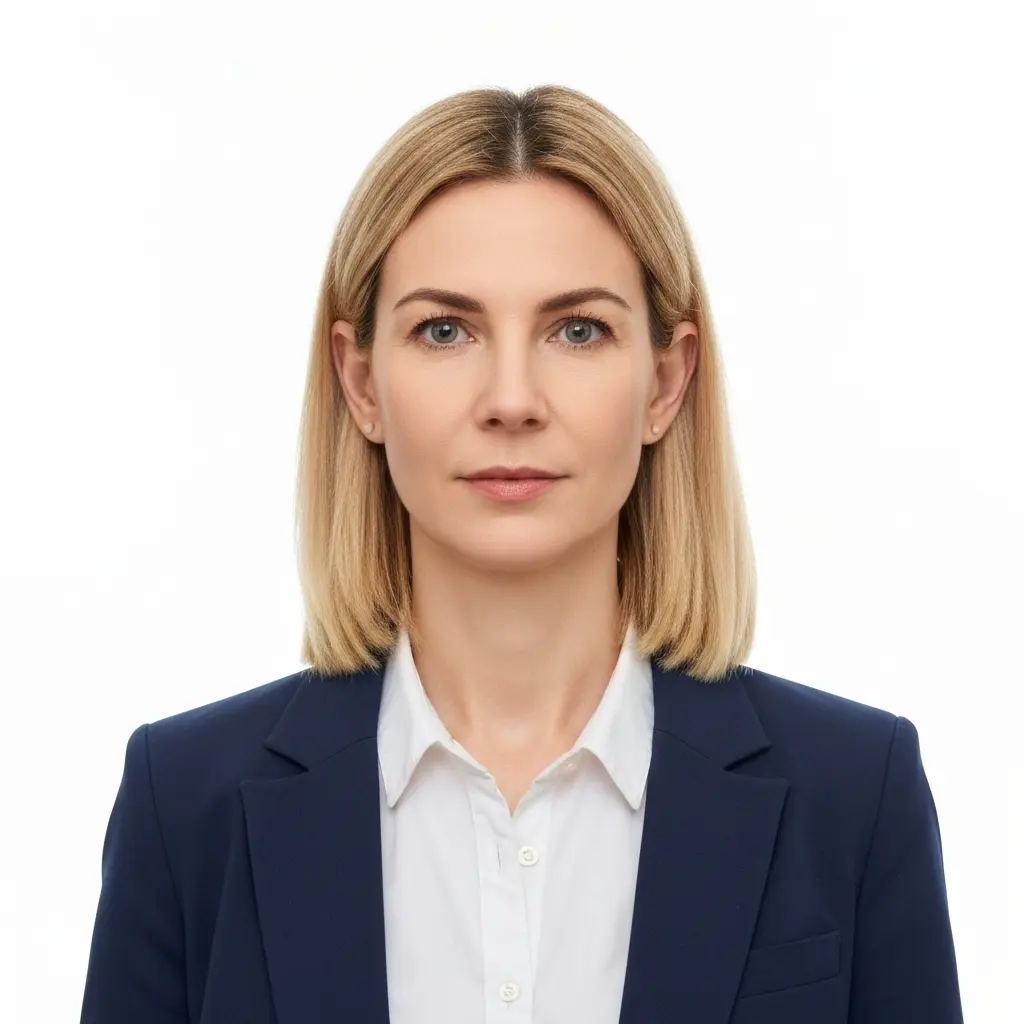 putovnica fotografija žene na bijeloj pozadini